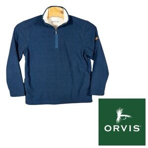 Orvis Sherpa Lined Qtr Zip Fishing Pullover‎ Mens M Gorpcore Outdoors Camping